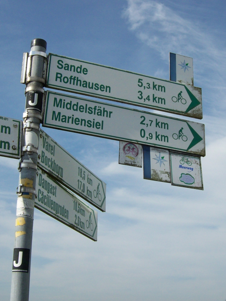 Hinweisschild in Wilhelmshaven